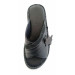 Men's Sandal Made Of Premium Genuine Leather, With Two Cross Straps, Black Color
