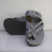 Men's Sandal In Genuine Leather, First Class, With A Criss-Cross Design, Mint Green