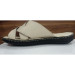 Men's Criss-Cross Style Sandal Made Of First Class Premium Genuine Leather, Cream Color