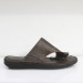 Men's Sandal With A Toe Of First-Class Natural Leather, Dark Brown