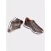 Men's Genuine Leather Brown Sneaker Sports Shoes