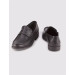 Men's Genuine Leather Rubber Sole Black Casual Shoes