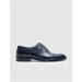 Men's Genuine Leather Navy Blue Lace-Up Classic Shoes
