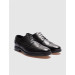 Men's Genuine Leather Black Lace-Up Casual Shoes