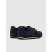 Eva Sole Genuine Leather Navy Blue Suede Laced Men's Sports Shoes