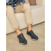 Genuine Leather White Sole Men's Navy Blue Sports Shoes
