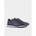Genuine Leather White Sole Men's Navy Blue Sports Shoes