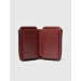 Genuine Leather Claret Red Zippered Women's Wallet