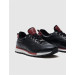 Genuine Leather Claret Red Color Detailed Lace-Up Black Men's Sports Shoes