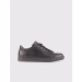 Genuine Leather Patterned Black Lace-Up Men's Casual Shoes