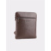 Genuine Leather Zipper Brown Men's Messenger Bag