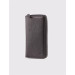 Genuine Leather Zippered Black Wallet With Phone Compartment