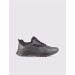 Genuine Leather Gray Lace-Up Men's Sports Shoes