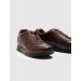 Genuine Leather Brown Lace-Up Men's Casual Sneaker Shoes