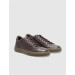 Genuine Leather Brown Lace-Up Men's Sneaker