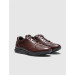 Genuine Leather Brown Lace-Up Men's Sports Shoes