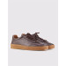 Genuine Leather Brown Lace-Up Men's Sports Sneaker Shoes