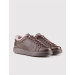 Genuine Leather Brown Laced Shearling Men's Sports Shoes