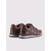 Genuine Leather Brown Shearling Men's Sneaker Sports Shoes