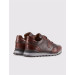 Genuine Leather Brown Shearling Men's Sports Shoes