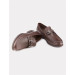 Genuine Leather Brown Metal Patterned Men's Casual Shoes