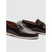 Genuine Leather Brown Buckle Men's Casual Shoes