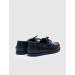 Genuine Leather Navy Blue Lace Up Men's Casual Shoes