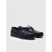 Genuine Leather Navy Blue Lace Up Men's Casual Shoes