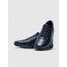 Genuine Leather Navy Blue Lace Up Men's Casual Shoes