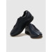 Genuine Leather Navy Blue Laced Shearling Men's Sports Shoes