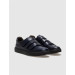 Genuine Leather Navy Blue Velcro Closure Men's Sports Shoes