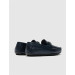 Genuine Leather Navy Blue Men's Loafers