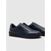 Genuine Leather Navy Blue Men's Sports Shoes