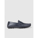 Genuine Leather Navy Blue Men's Sports Shoes