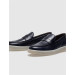 Genuine Leather Navy Blue Belt Men's Casual Shoes