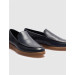 Genuine Leather Navy Blue Classic Men's Casual Shoes