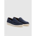 Genuine Leather Navy Blue Suede Men's Casual Shoes