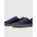 Genuine Leather Blue Suede Lace-Up Men's Sports Shoes