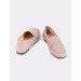 Genuine Leather Pink Loafer Women's Shoes