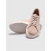 Genuine Leather Powder Suede Lace-Up Women's Sneakers