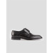 Genuine Leather Black Laced Leather Piece Pattern Men's Classic Shoes