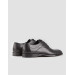Genuine Leather Black Lace-Up Stitching Detail Men's Classic Shoes