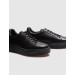 Genuine Leather Black Lace-Up Men's Casual Shoes