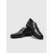 حذاء كلاسيك رجالي جلد طبيعي أسود برباط