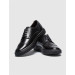 Genuine Leather Black Lace-Up Men's Sports Shoes