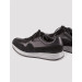 Genuine Leather Black Lace Men's Sneakers