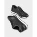 Genuine Leather Black Lace-Up Men's Sports Sneaker Shoes