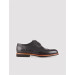 Genuine Leather Black Laced Slip On Men's Classic Shoes