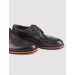 Genuine Leather Black Laced Slip On Men's Classic Shoes