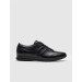 Genuine Leather Black Laced Non-Slip Men's Casual Shoes